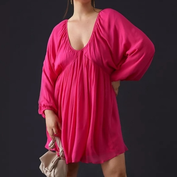 *Anthropologie Forever That Girl Sheer Flowy Mini Dress - Picture 5 of 7